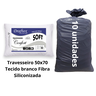 02 12ec pacote com 10 unidades de travesseiros 50x70cm tecido branco soft