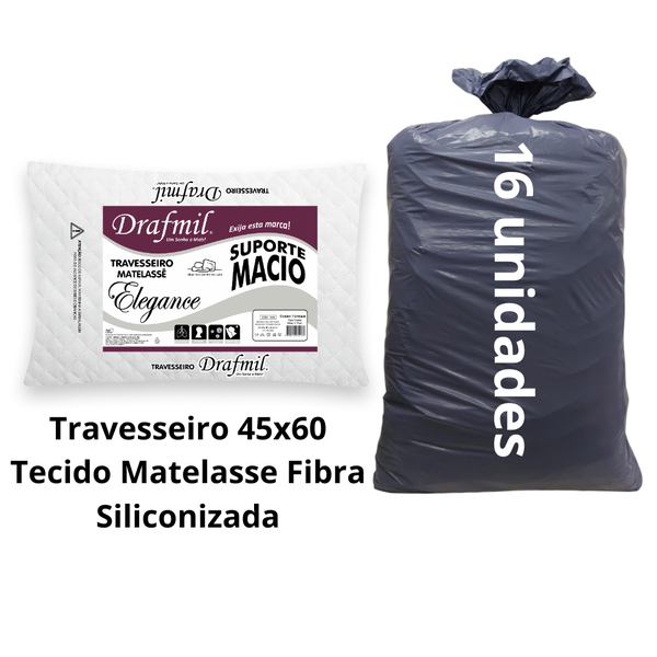 01 16m pacote com 16 unidades de travesseiros 45x60cm tecido matelasse