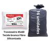 01 15ec pacote com 16 unidades de travesseiros 45x60cm tecido branco soft
